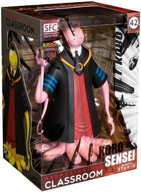 ABYSTYLE Studio Assassination Classroom Pink Koro Sensei SFC Collectible PVC Figure 7.8" Tall | CCGPrime