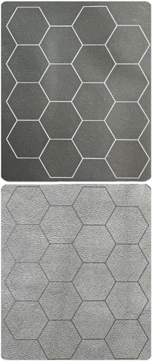Chessex Play Mat – Mat: 1” Hex 2 Sided Black/Grey Megamat (Two Color Mat) | CCGPrime