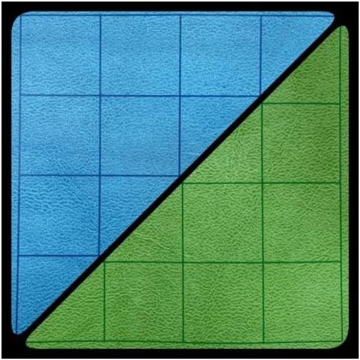 Chessex Play Mat – Mat: 1” Sq 2 Sided Blue/Green Battlemat (Two Color Mat | CCGPrime