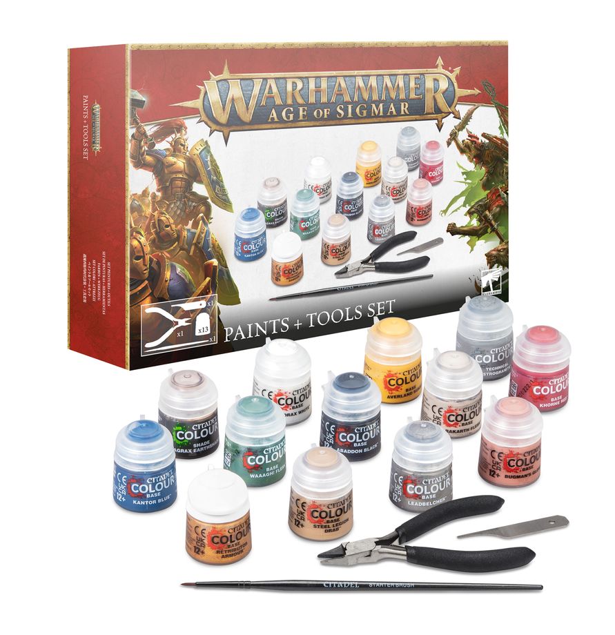 Warhammer Age of Sigmar: Paints + Tools Set | CCGPrime