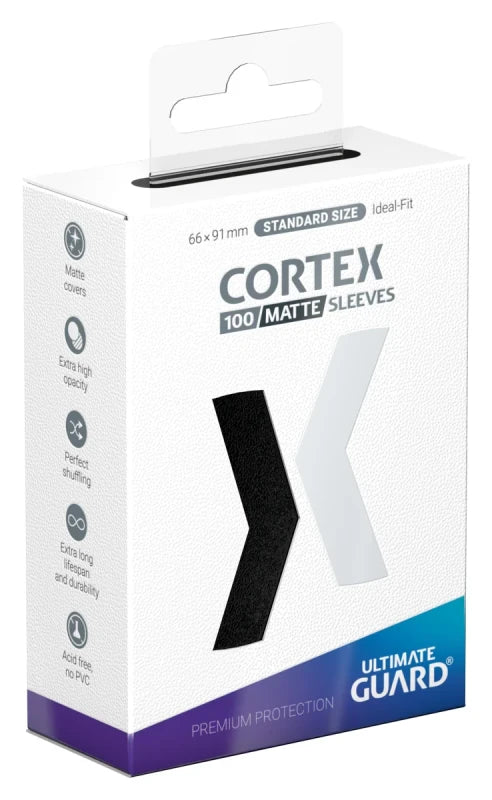 Cortex Sleeves Matte Standard Size (100) - Black | CCGPrime