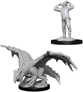 Dungeons & Dragons Nolzur`s Marvelous Unpainted Miniatures: W11 Green Dragon Wyrmling & Afflicted Elf | CCGPrime