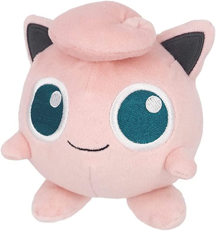 Sanei Pokemon All Star Series Jigglypuff Stuffed Plush, 5", Pink (PP02) | CCGPrime