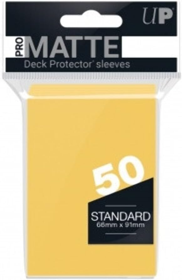 Ultra Pro 50ct Pro-Matte Yellow Standard Deck Protectors | CCGPrime