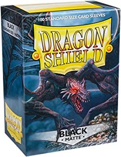 Dragon Shield Matte Black 100 Protective Sleeves | CCGPrime