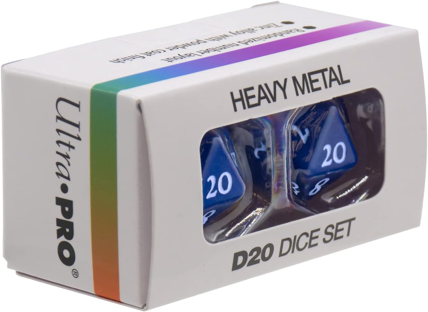 Ultra PRO - Vivid Heavy Metal Dice Set Blue 2ct | CCGPrime