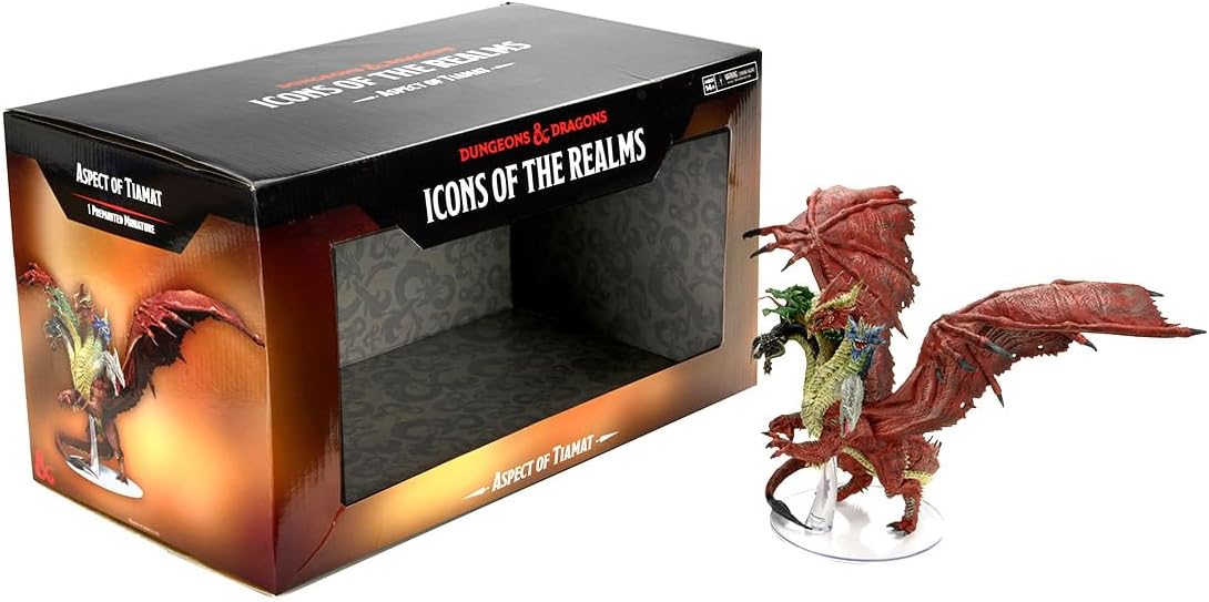 D&D Icons of The Realms: Aspect of Tiamat - Figurine - 5 Headed Dragon Painted Miniature | CCGPrime