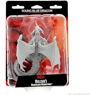 Dungeons & Dragons Nolzur`s Marvelous Unpainted Miniatures: W15 Young Blue Dragon | CCGPrime