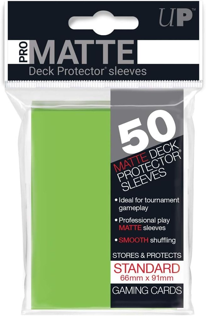 Ultra Pro 50ct Pro-Matte Lime Green Standard Deck Protectors | CCGPrime