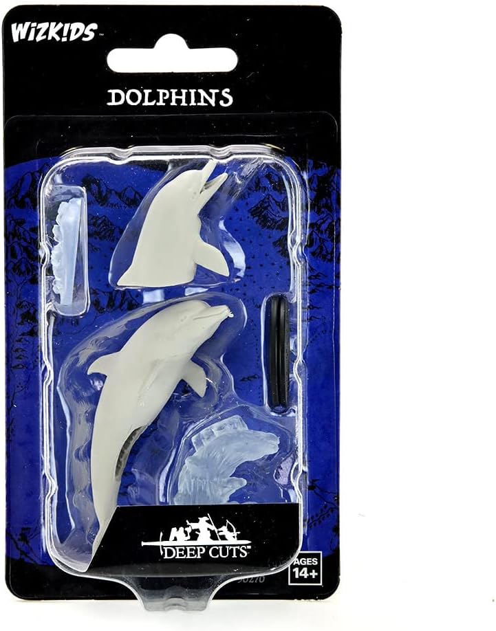 WizKids Deep Cuts Unpainted Miniatures: W14 Dolphins | CCGPrime