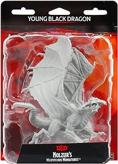 Dungeons & Dragons Nolzur`s Marvelous Unpainted Miniatures: W8 Young Black Dragon | CCGPrime