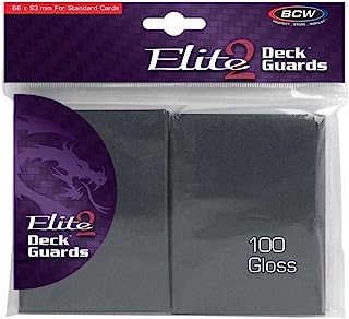 BCW Elite 2 Gloss Card Sleeves – Cool Gray (100) | CCGPrime