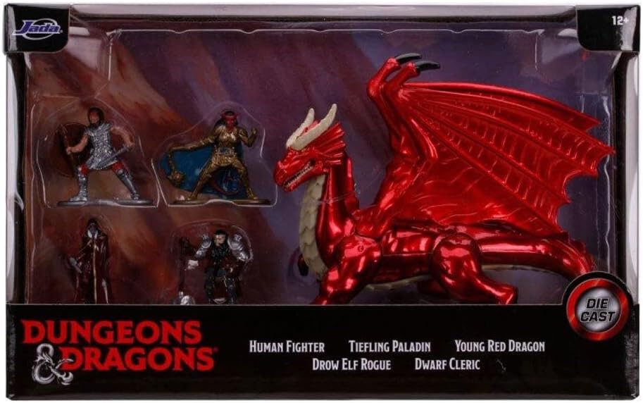 Dungeons & Dragons 1.65"" Die-cast Metal Collectible Figures Deluxe 5-Pack Wave 1 | CCGPrime