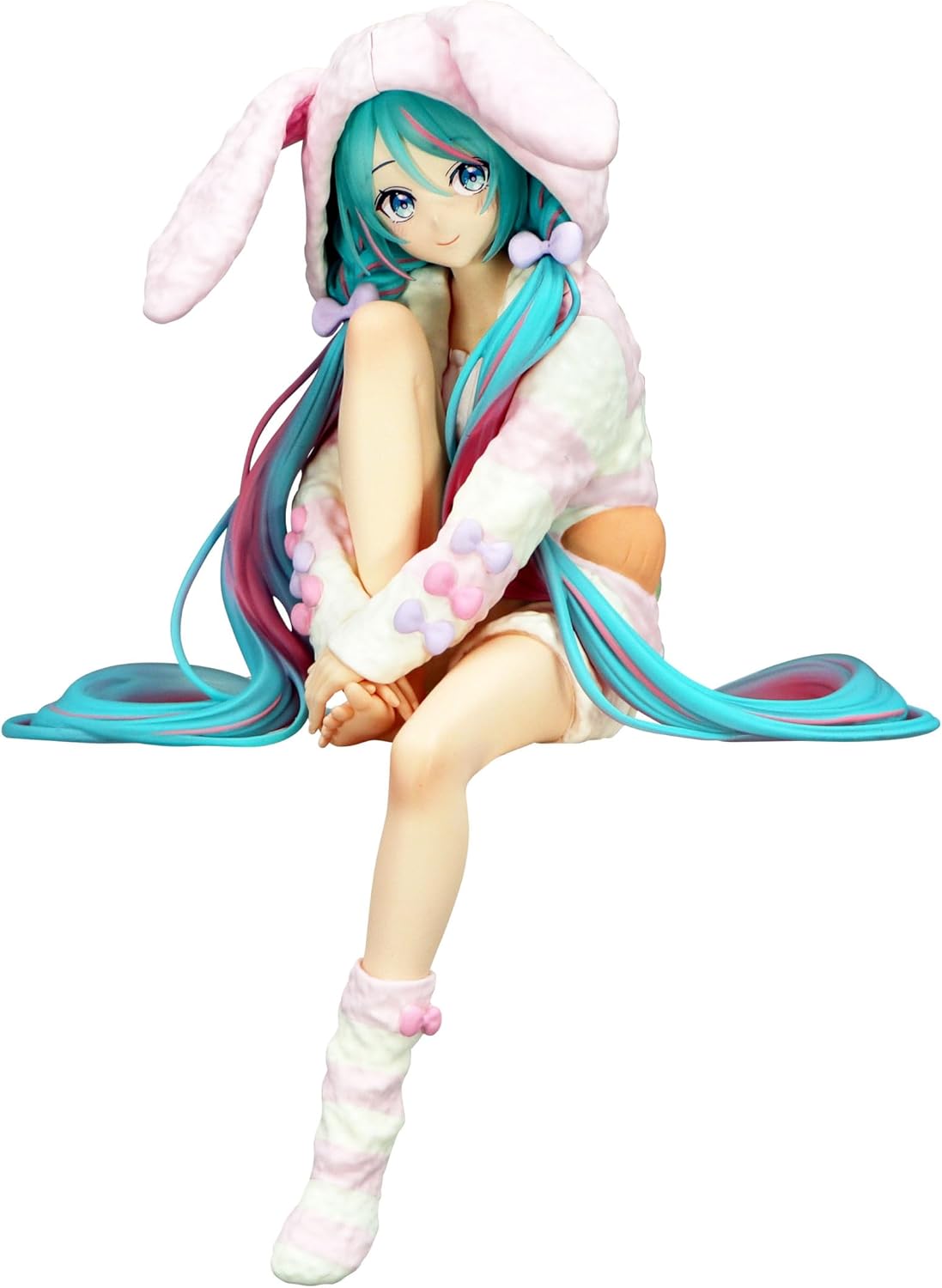 FURYU Corporation-Hatsune Miku Noodle Stopper Figure -Rabbit Ear Hood Pajama | CCGPrime