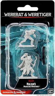 Dungeons & Dragons Nolzur`s Marvelous Unpainted Miniatures: W11 Wererat & Weretiger | CCGPrime