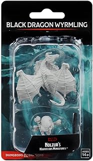 Dungeons & Dragons Nolzur`s Marvelous Unpainted Miniatures: W10 Black Dragon Wyrmling | CCGPrime