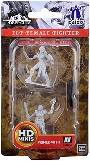 Pathfinder Deep Cuts Unpainted Miniatures: W1 Elf Female Fighter | CCGPrime