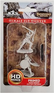 Pathfinder Deep Cuts Unpainted Miniatures: W6 Female Elf Fighter | CCGPrime