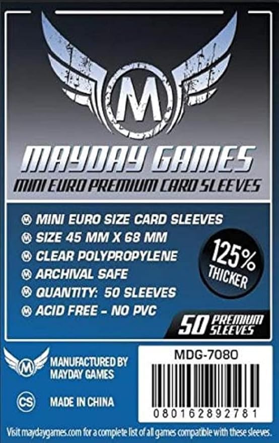 Mayday Premium Mini Euro Sleeves 45 x 68 mm | CCGPrime