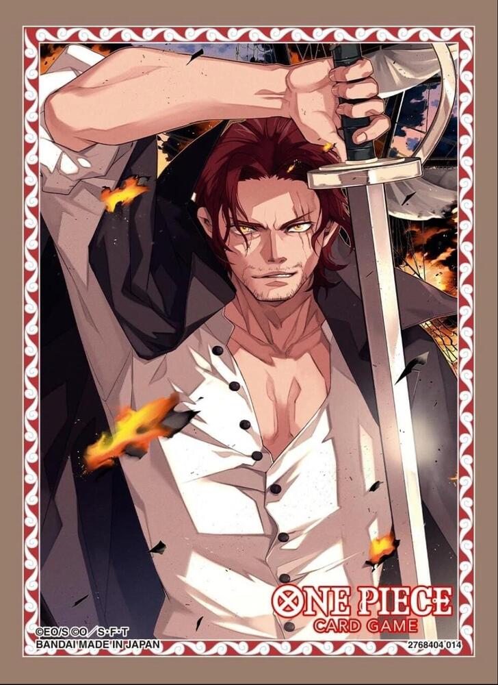 One Piece Card Game Official Sleeves: Assortment 10 - Shanks (70-Pack) | CCGPrime