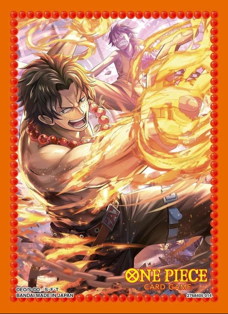 One Piece Card Game Official Sleeves: Assortment 10 - Portgas.D.Ace (70-Pack) | CCGPrime