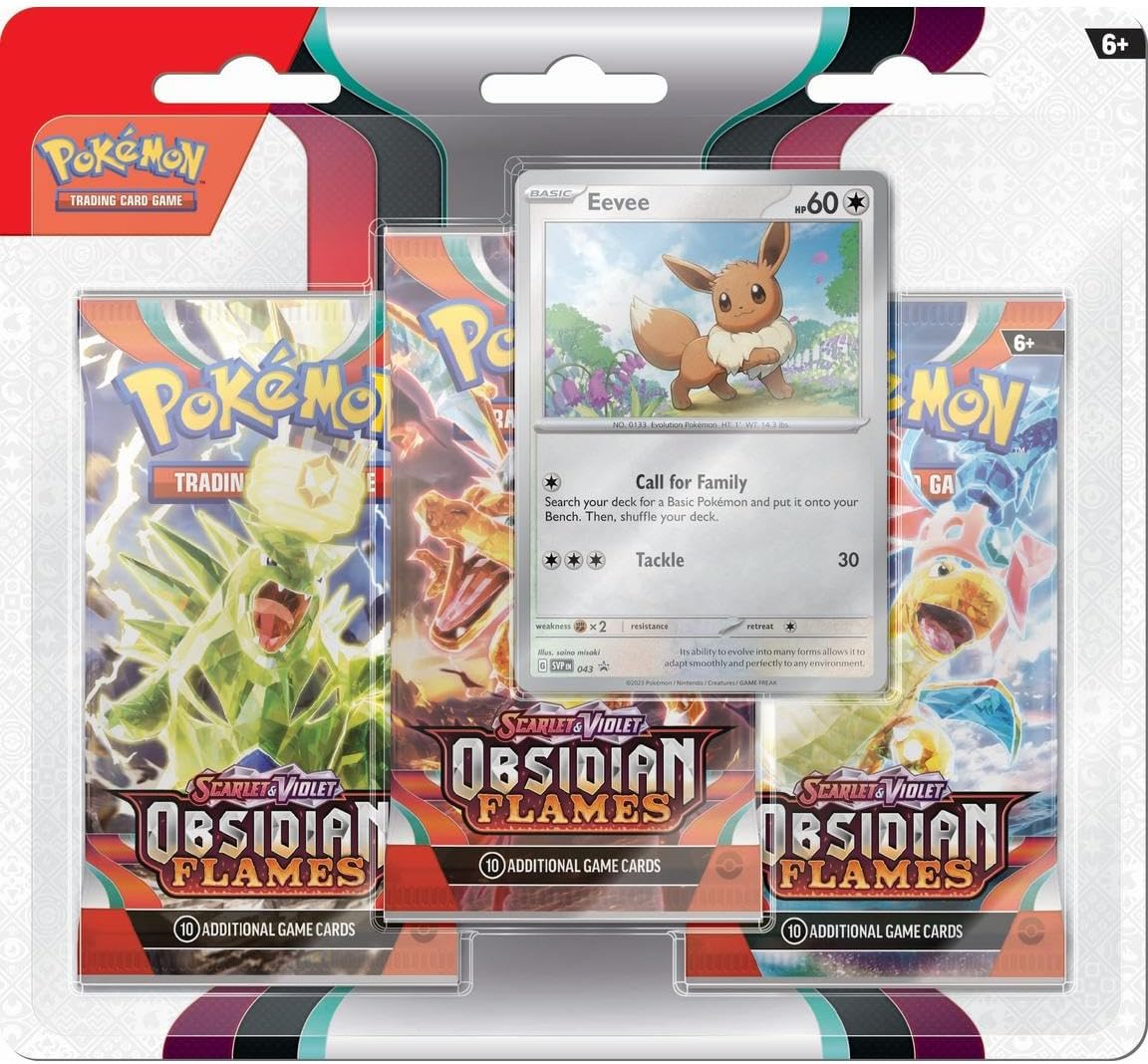 POKEMON TCG: Scarlet and Violet: Obsidian Flames: 3 Pack Booster Blister | CCGPrime