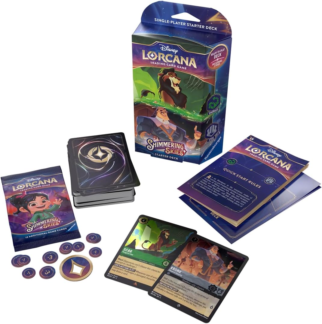 Ravensburger Disney Lorcana TCG: Shimmering Skies Starter Deck - Emerald & Steel | CCGPrime