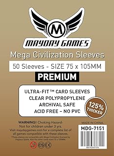 Premium Mega Civilization Sleeves (75 x 105 MM) - Pack of 50 | CCGPrime