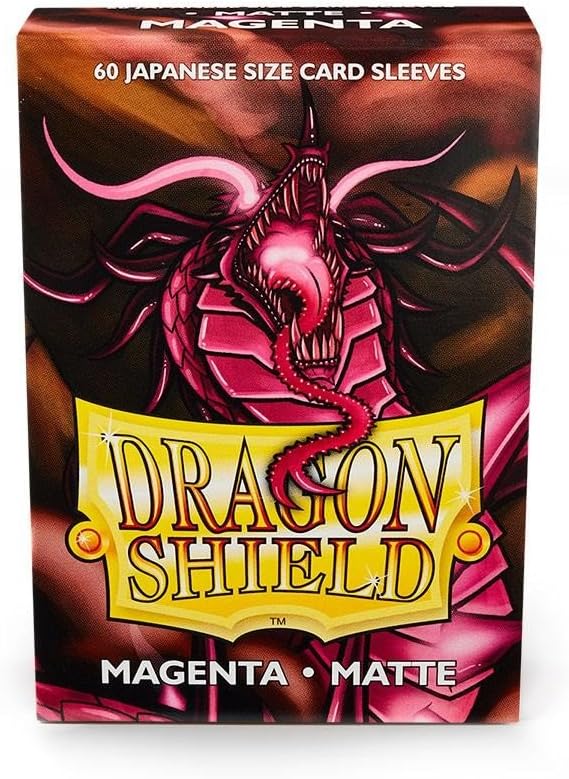 Dragon Shield Japanese Size Sleeves – Matte Magenta 60CT | CCGPrime