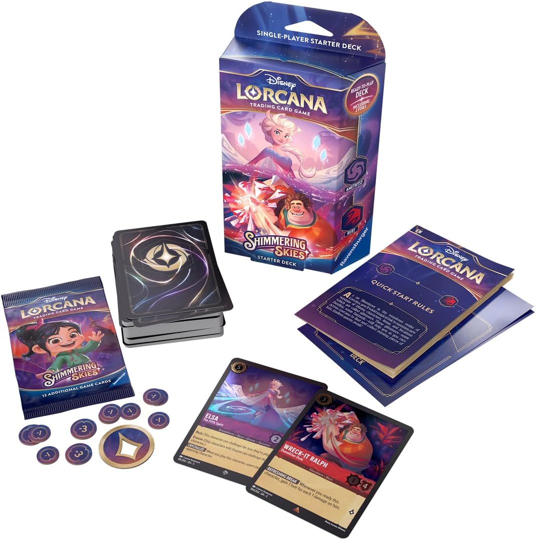 Ravensburger Disney Lorcana TCG: Shimmering Skies Starter Deck - Amethyst & Ruby | CCGPrime