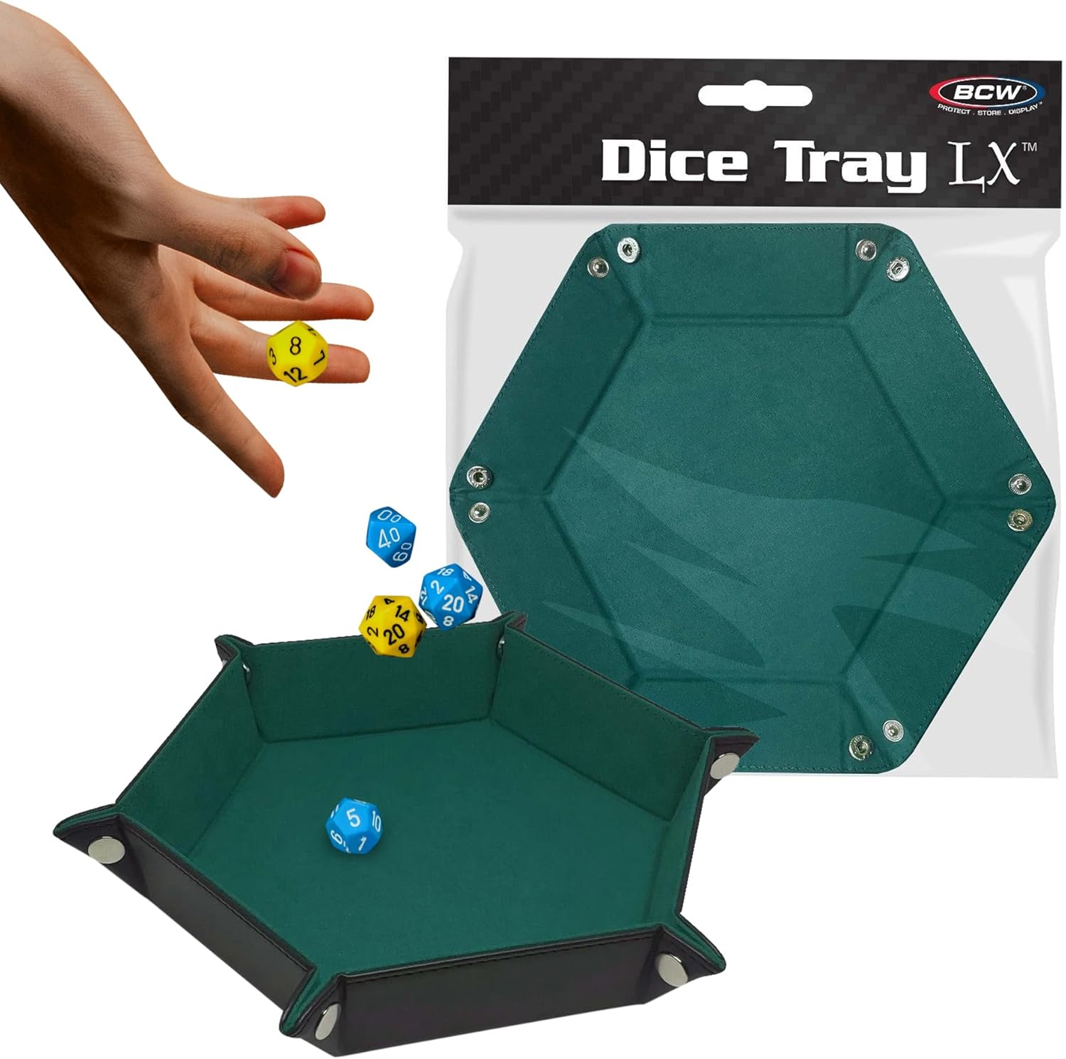 BCW Hexagon Dice Tray - Teal | CCGPrime