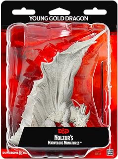 Dungeons & Dragons Nolzur`s Marvelous Unpainted Miniatures: W11 Young Gold Dragon | CCGPrime