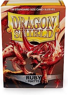 Dragon Shield Matte Ruby 100 Protective Sleeves | CCGPrime