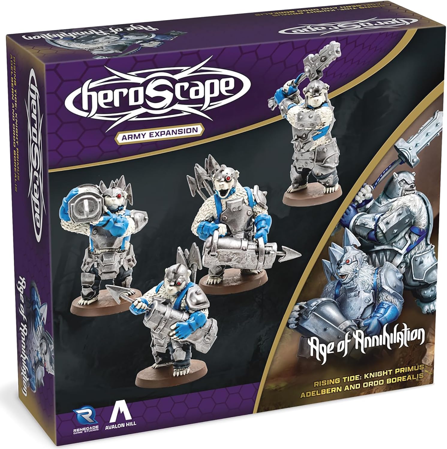 Renegade Games: Heroscape: Rising Tide – Knight Primus Adelbern & Ordo Borealis Army Expansion | CCGPrime