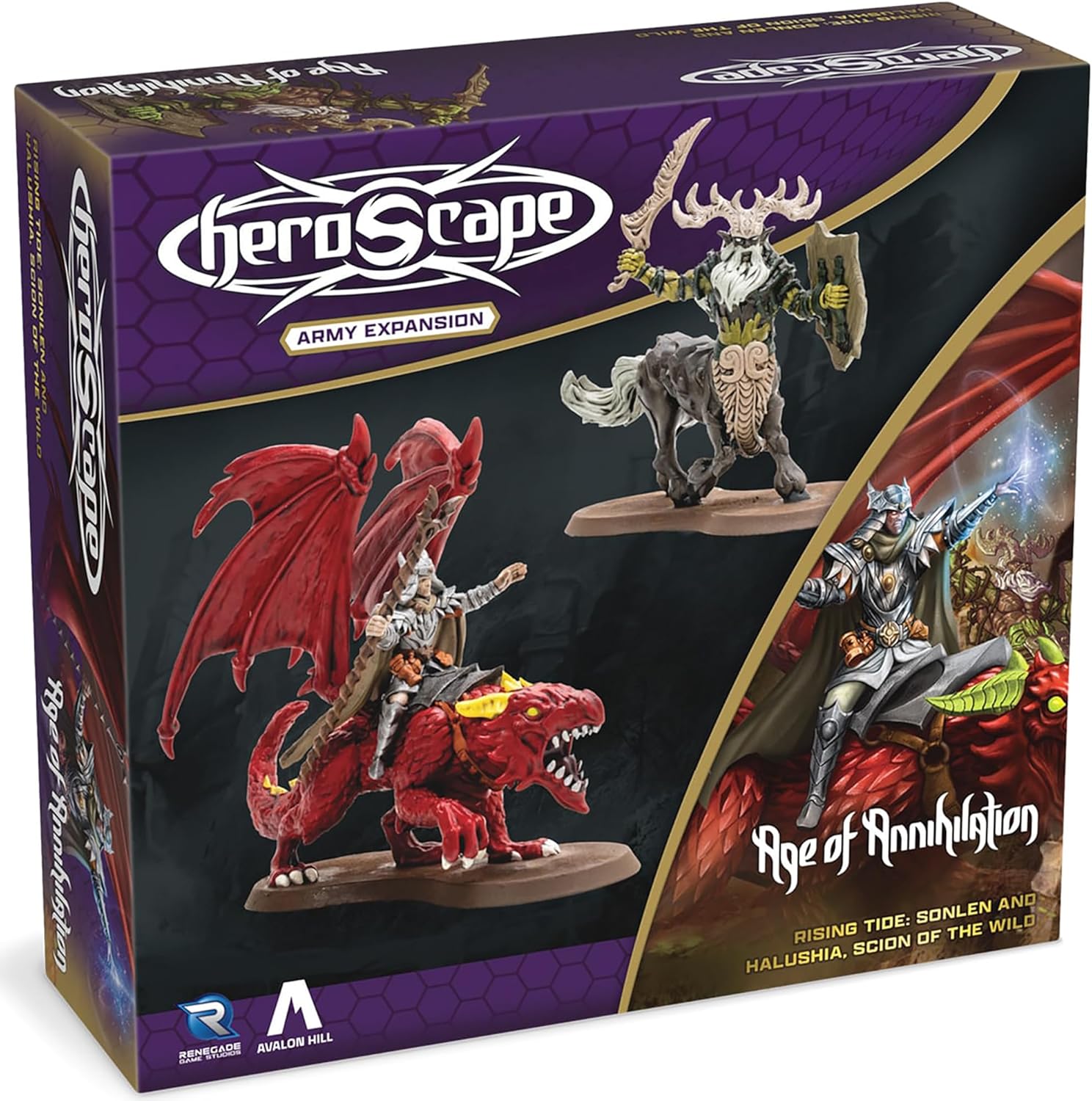 Renegade Games: Heroscape: Rising Tide – Sonlen & Halushia Scion of The Wild Army Expansion | CCGPrime