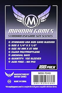 Standard USA Game Size Sleeves 56 MM X 87 MM - 100 Pack | CCGPrime