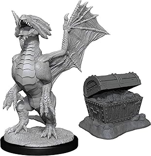 NOLZUR'S MARVELOUS MINIATURES: W13 BRONZE DRAGON WYRMLING AND PILE OF SEA FOUND TREASURE | CCGPrime