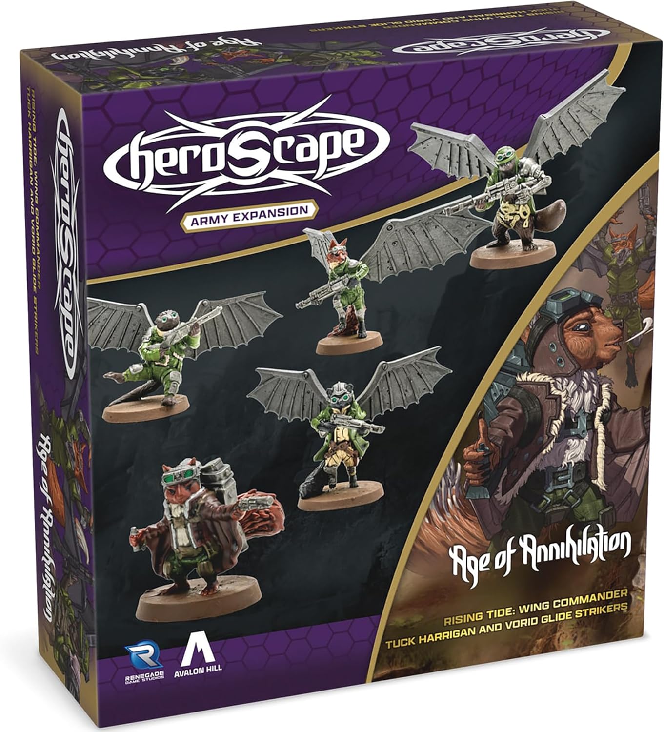 Heroscape: Rising Tide – Wing Commander Tuck Harrigan & Vorid Glidestrikers Army Expansion | CCGPrime