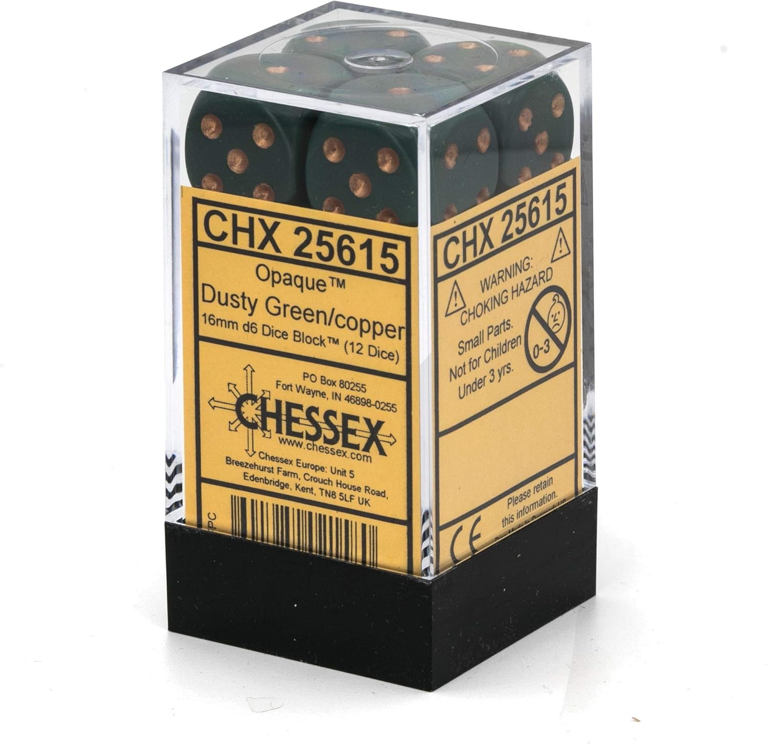 Chessex Opaque 16mm d6 Dice Block, Ivory and Black (Copy) | CCGPrime
