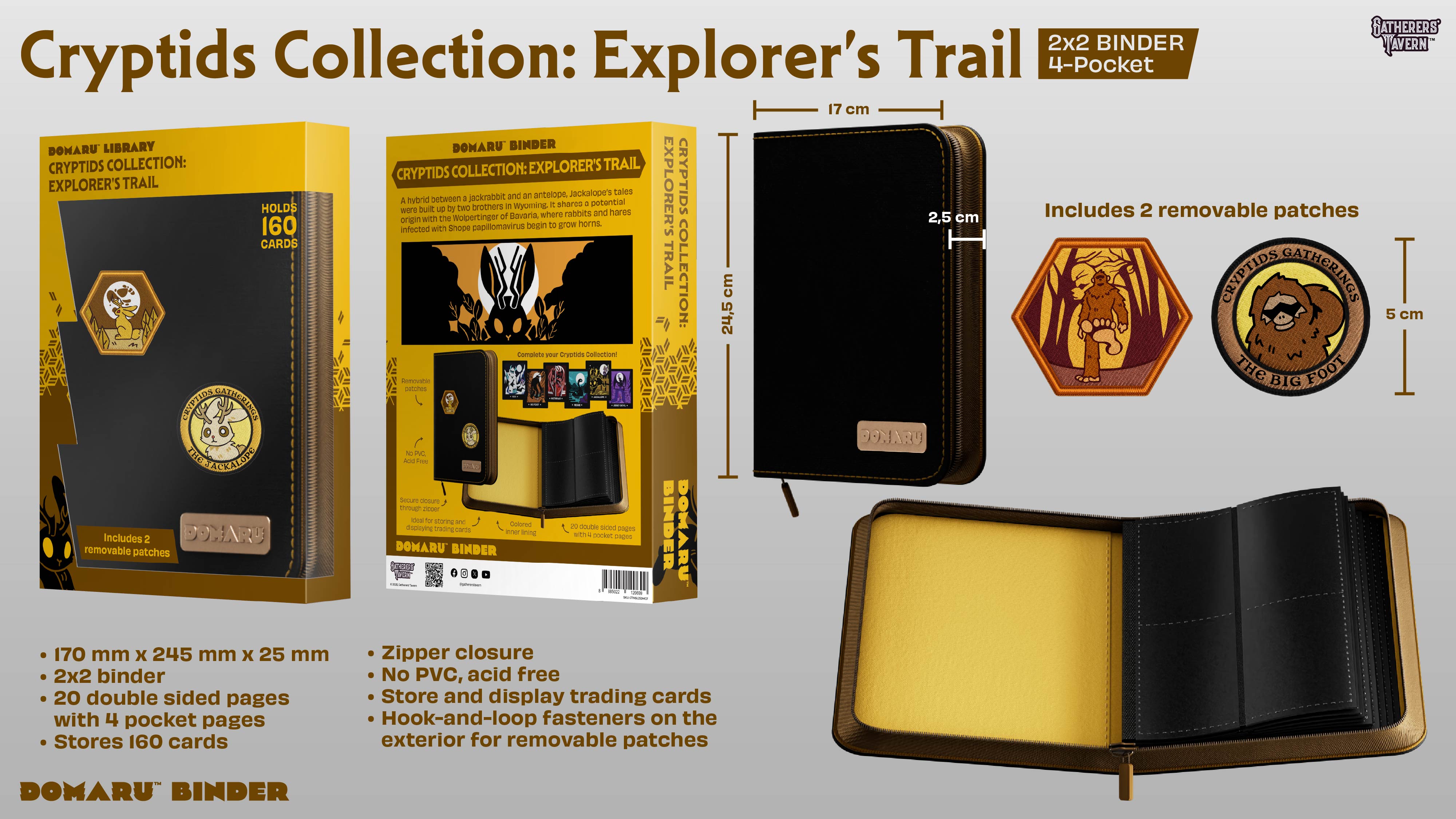 Gatherers' Tavern - Domaru Binder: 4-Pocket Cryptids Collection - Explorer's Tail | CCGPrime
