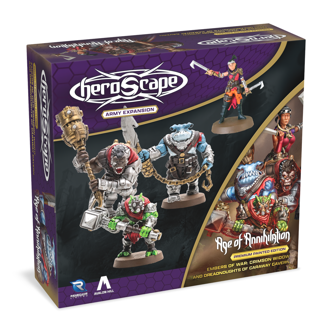 Heroscape: Crimson Widow & Dreadnoughts of Caraway Cavern Army Expansion Painted | CCGPrime