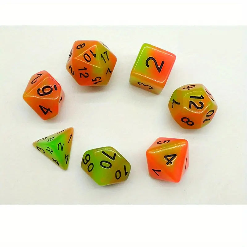 Orange Glow in the Dark Dice Set | CCGPrime