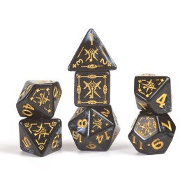 Sirius Dice: D&D Adventure Dice - Rogue: Black | CCGPrime