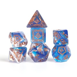 Sirius Dice: D&D Adventure Dice - Wizard: Blue | CCGPrime