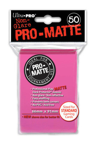 PRO-Matte Standard Size Sleeves Bright Pink | CCGPrime