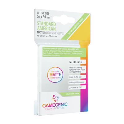 MATTE Sleeves: Standard American (59 x 91 mm) | CCGPrime