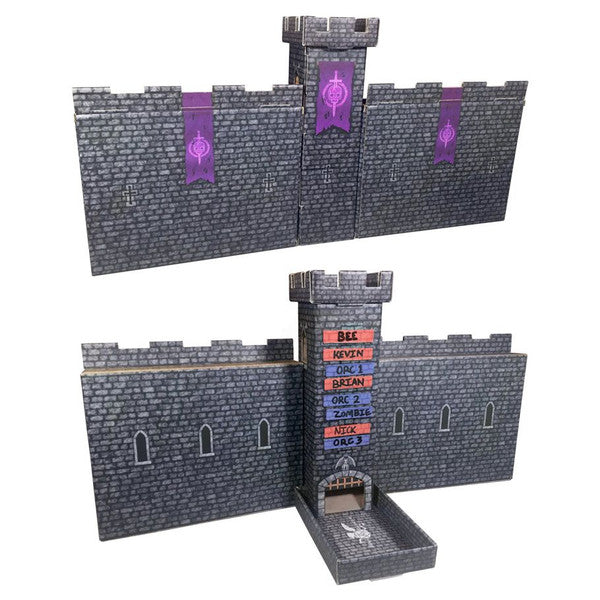 Dark Castle Dice Tower with Castle Walls | CCGPrime