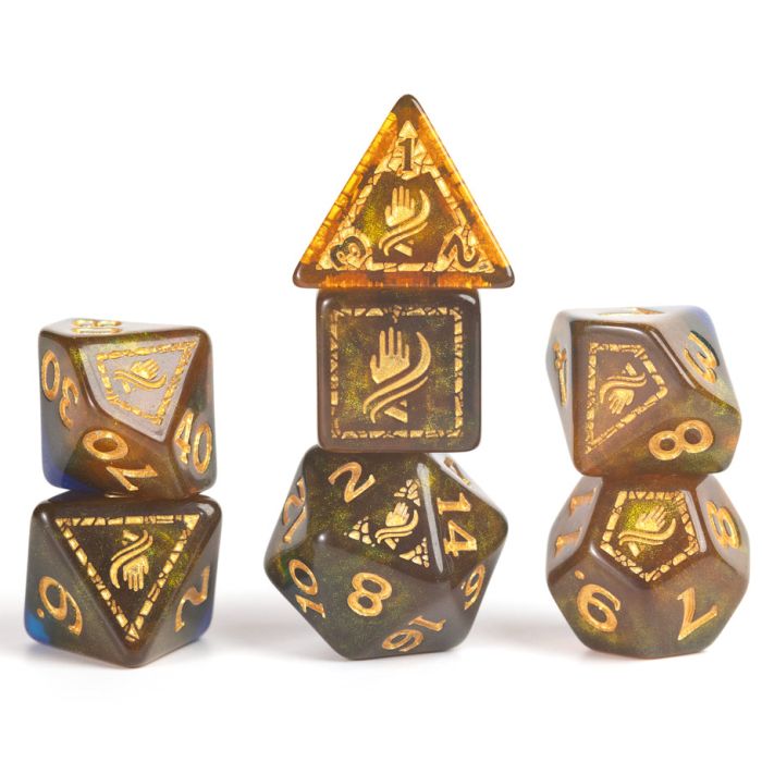 D&D Adventure Dice: Monk (Blue / Gold) | CCGPrime