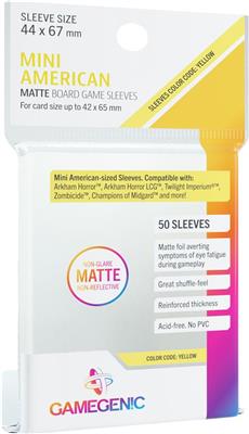 MATTE Sleeves: Mini American (44 x 67 mm) | CCGPrime
