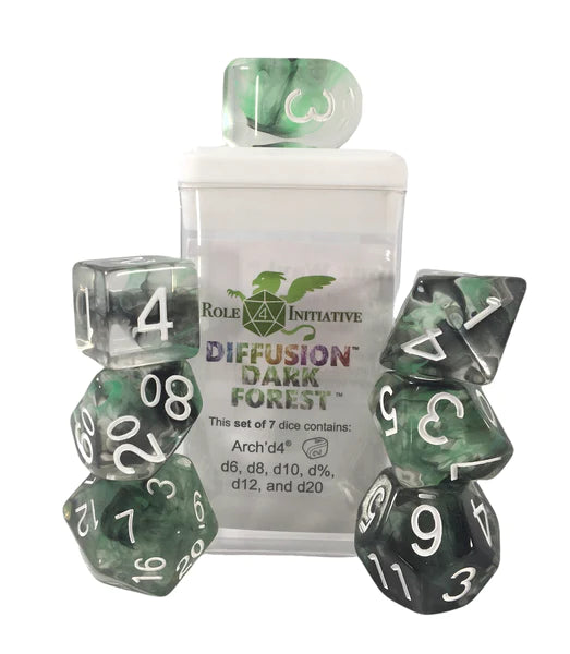 Set of 7 Dice: Diffusion Dark Forest w/ Arch'd4 | CCGPrime
